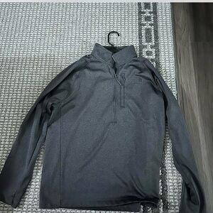 Men's Gray North Face Quarter Zip